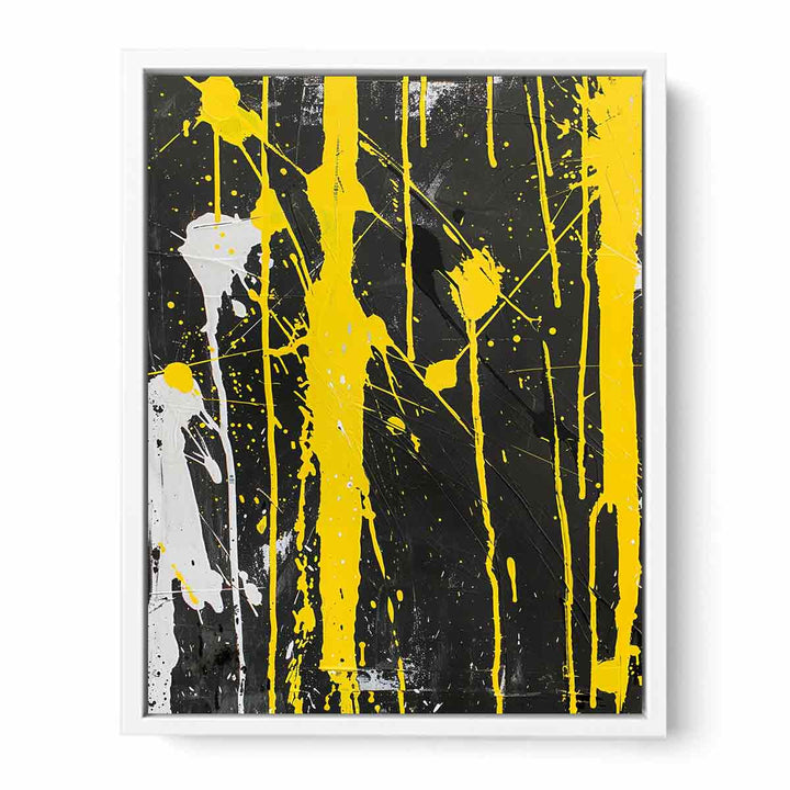 Yellow Abstract Art Canvas Print