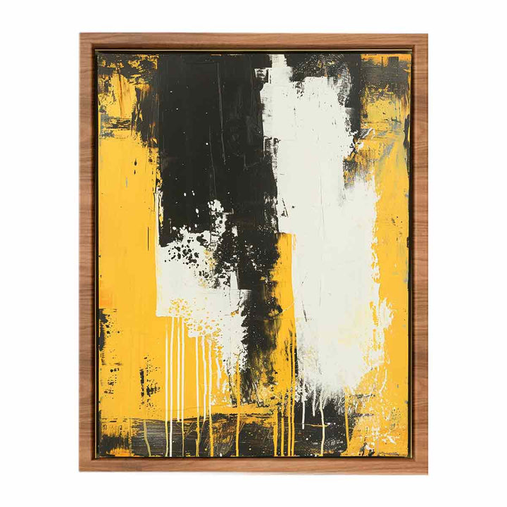 Yellow Black Astract Art  Painting