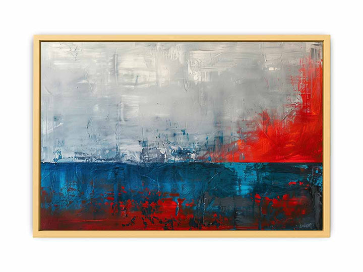 Red Blue Abstract Art   Poster