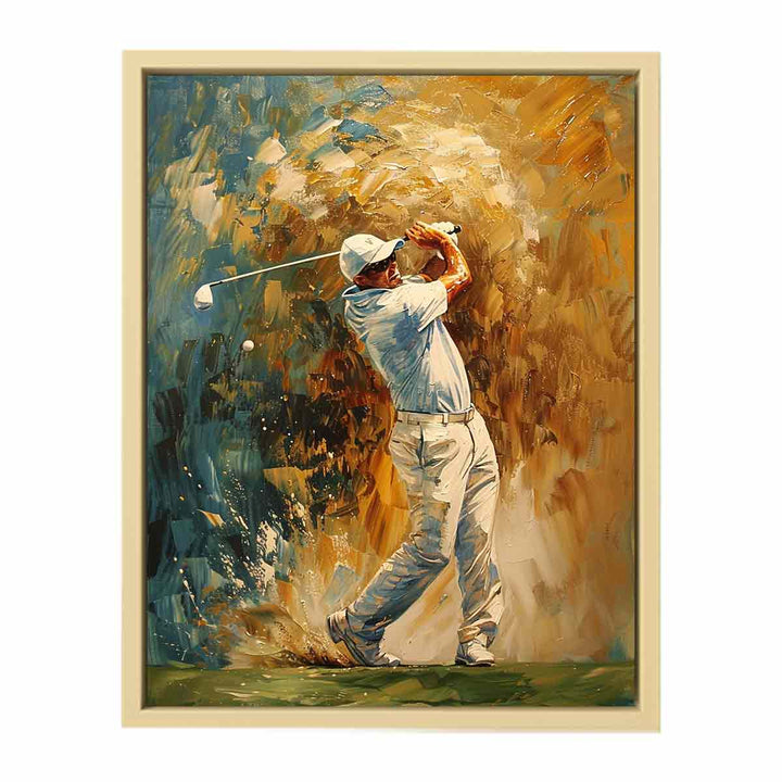 Golf Shot Painting  Framed Print