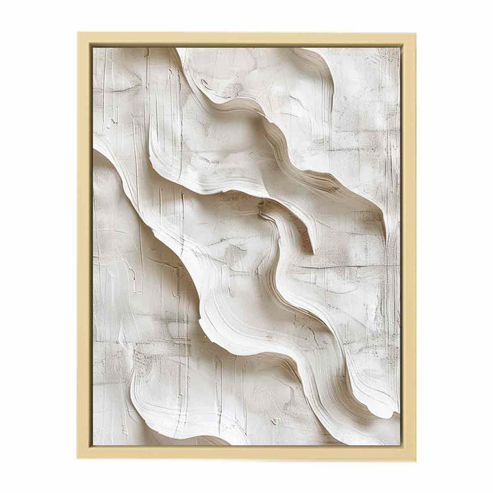 3D white Art Painting Framed Print