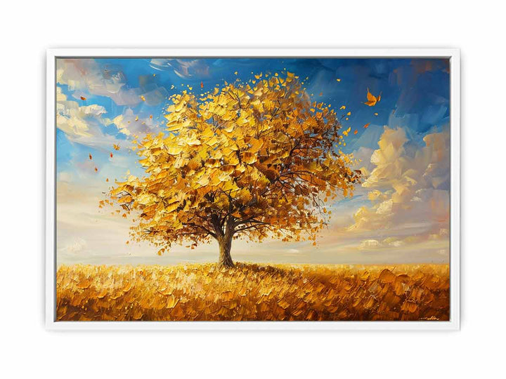 Gold Tree Painting  Canvas Print