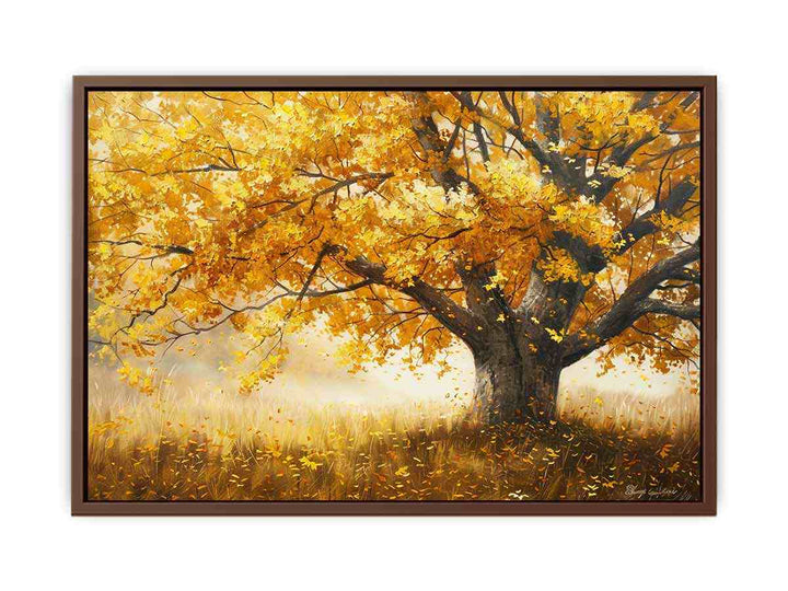 Golden Tree Painting   Art Print