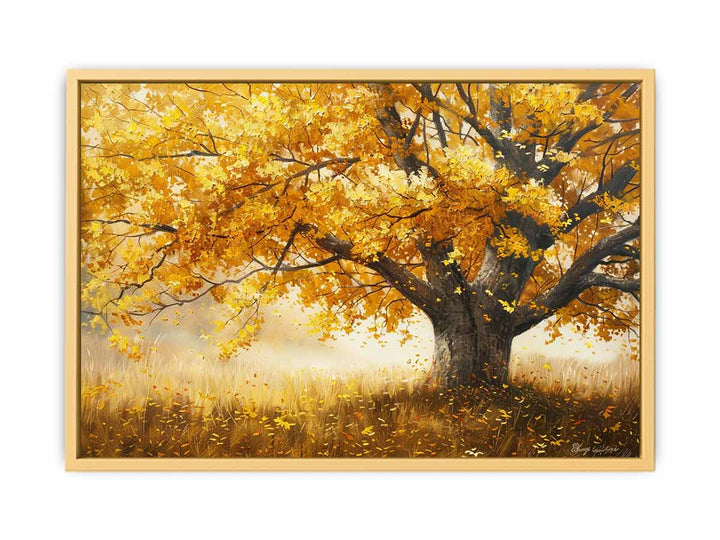 Golden Tree Painting   Poster