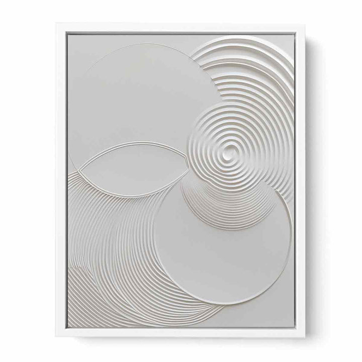 Minimalist Modern white Art Painting Canvas Print