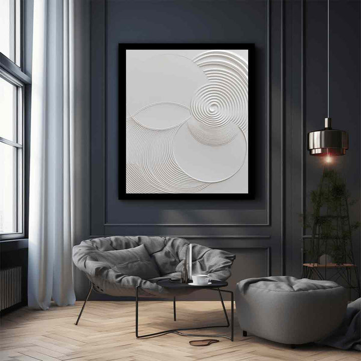 Minimalist Modern white Art Painting 