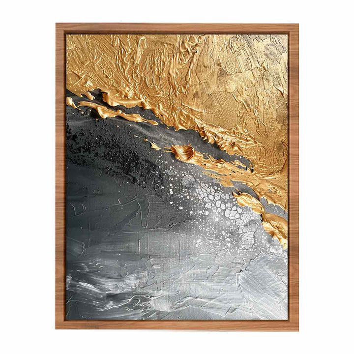 Abstract Gold Beach  Painting