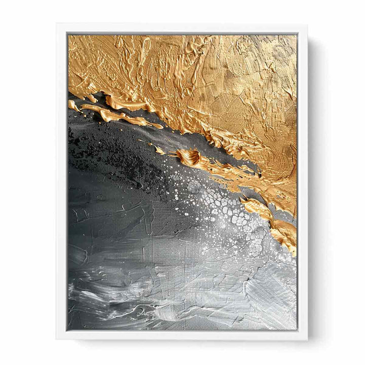 Abstract Gold Beach Canvas Print